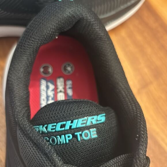 SKECHERS Work Jevion Safety Comp Toe Men's Shoes Black Blue 11.5 - Picture 11 of 13